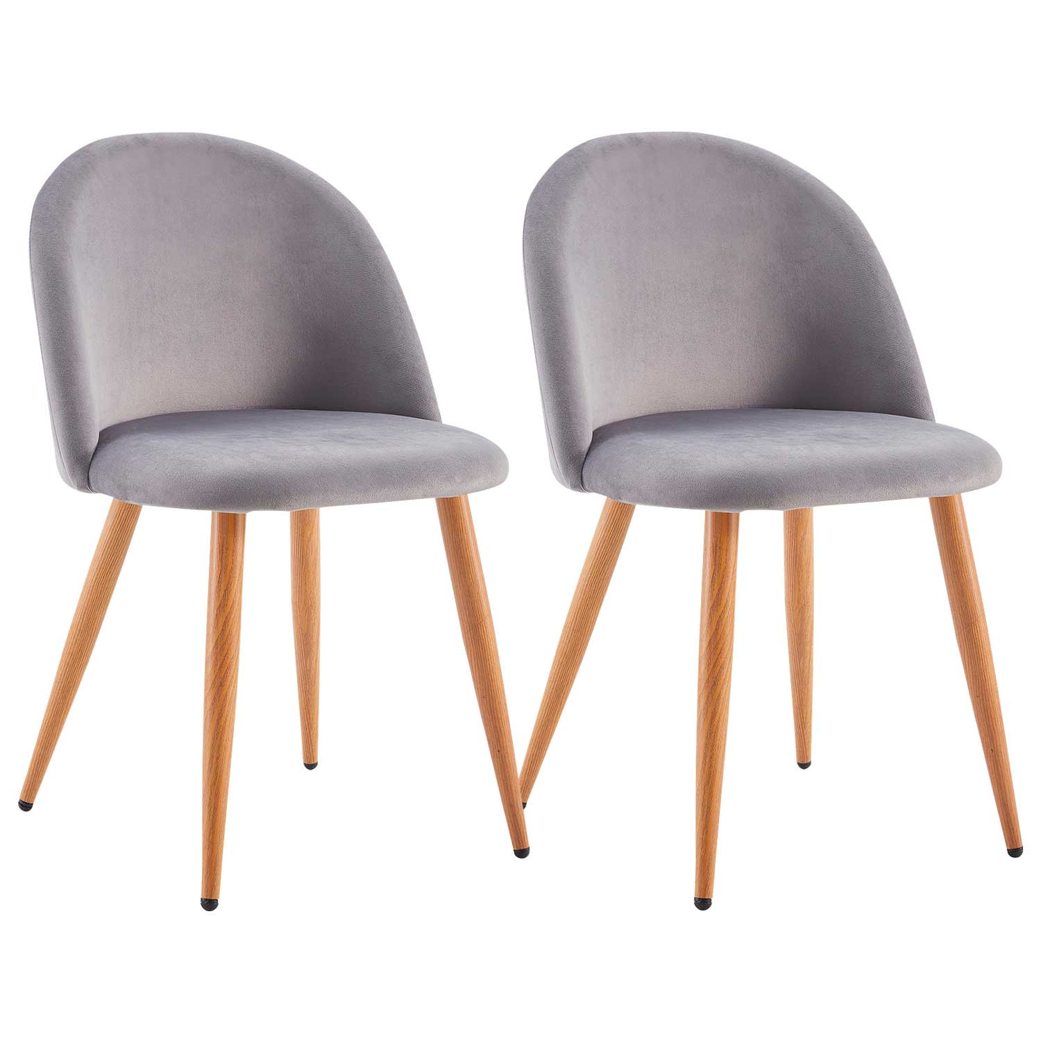 Pack 2 Sillas de Comedor Respaldo Bajo Terciopelo Fuchs 78x54,5x46cm Thinia Home Pack Sillas Comedor 1